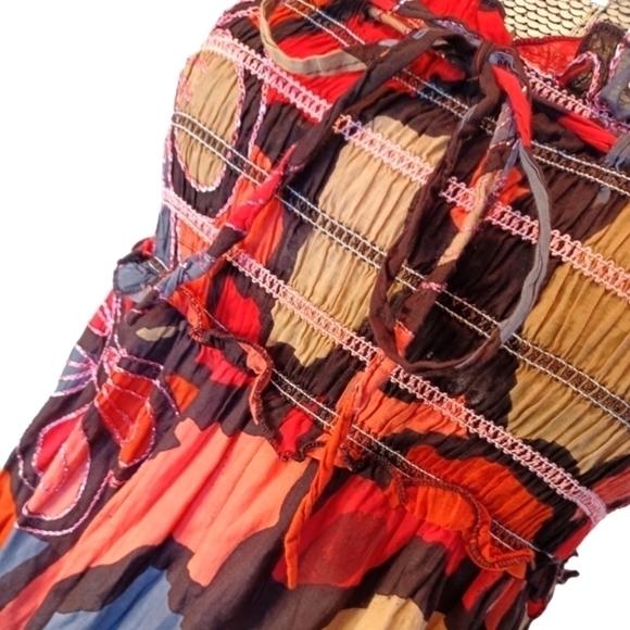 COLORFUL Printed Tube Top Summer Dress - Picture 7 of 11